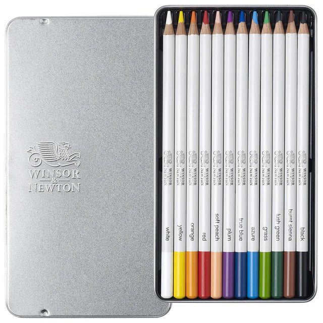 Winsor & Newton Studio Collection Watercolour Pencil Tin - 12pc