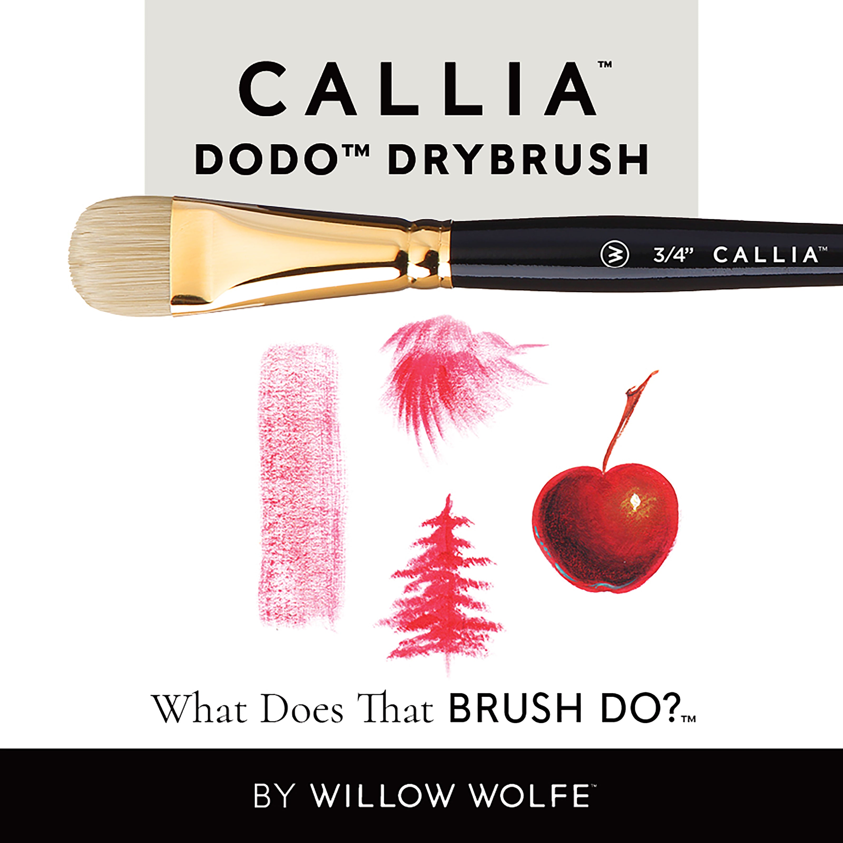 Callia® Dodo®  Drybrush Synthetic Bristle Artist Brush