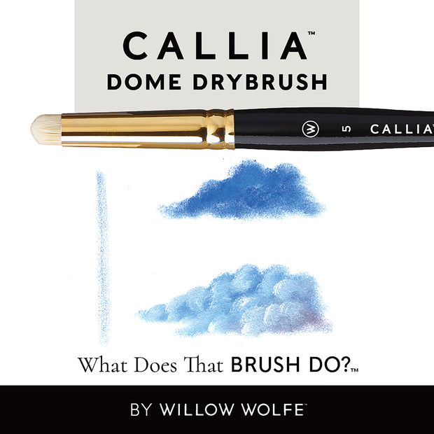 Callia® Dome Drybrush, Mixed Media Synthetic Hog Bristle Artist Brush