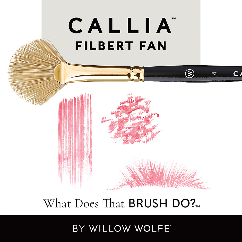 Callia® FIlbert Fan Synthetic Bristle Artist Brush