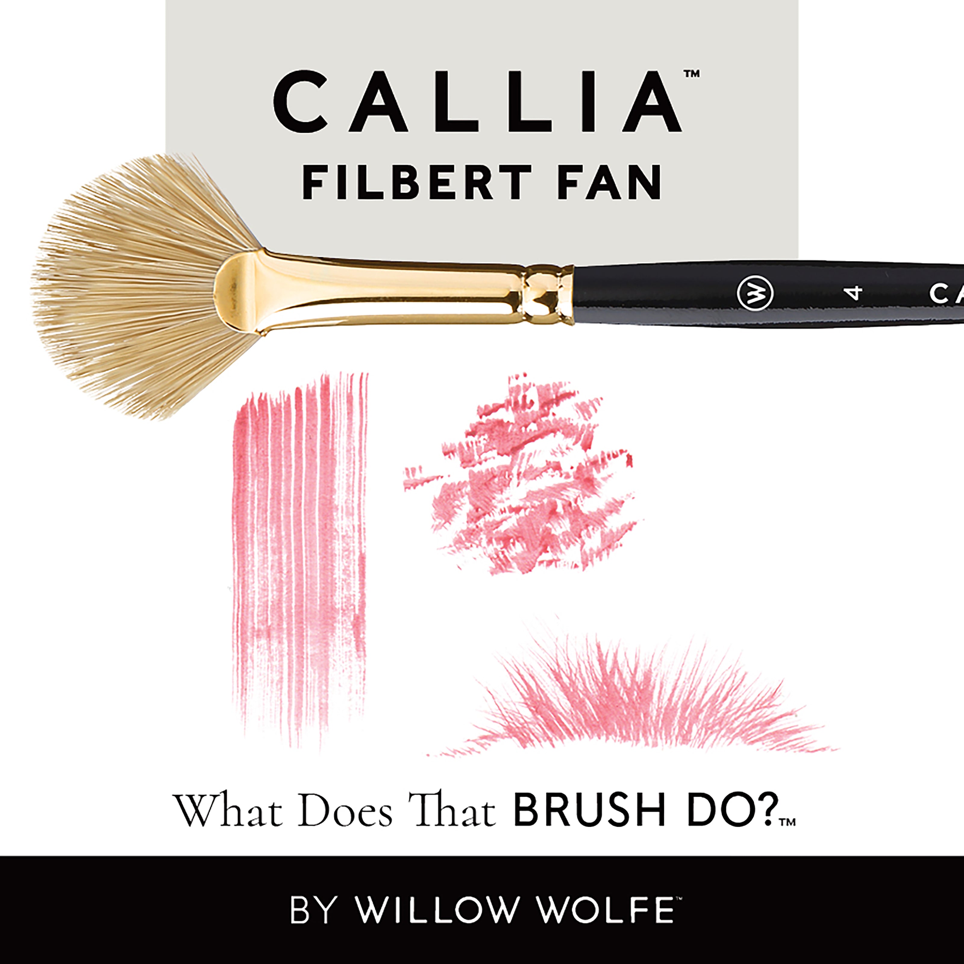 Callia® FIlbert Fan Synthetic Bristle Artist Brush