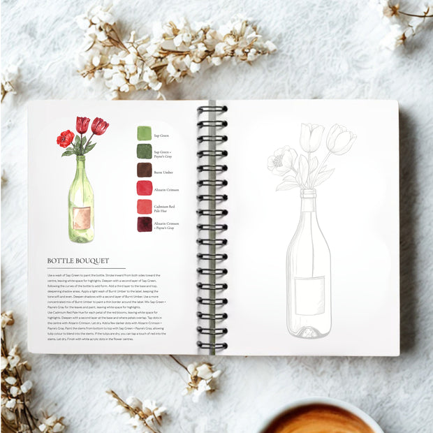 Pretty Pots Watercolor Workbook by Nya Wolfe