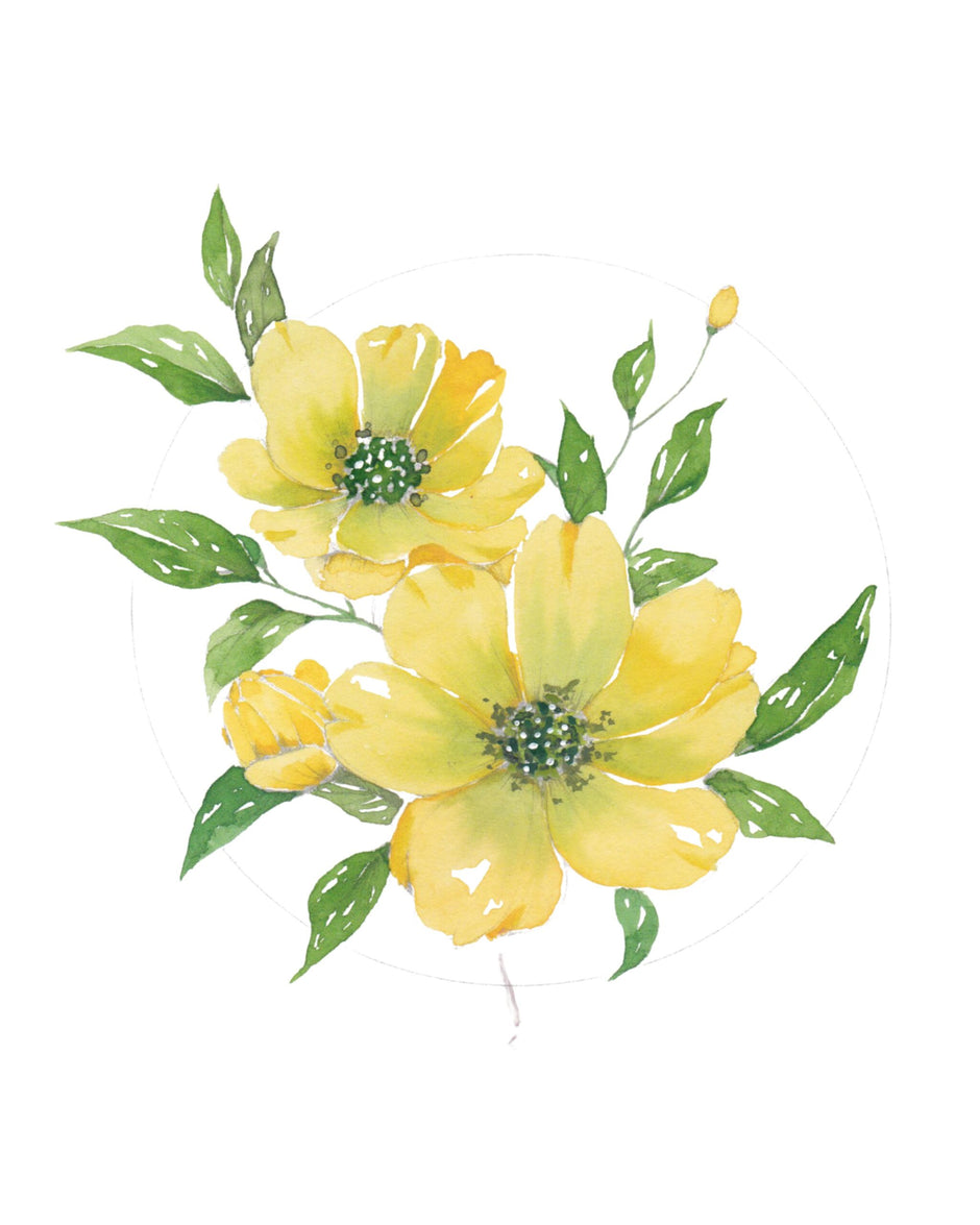 Bold Flowers Watercolor Workbook