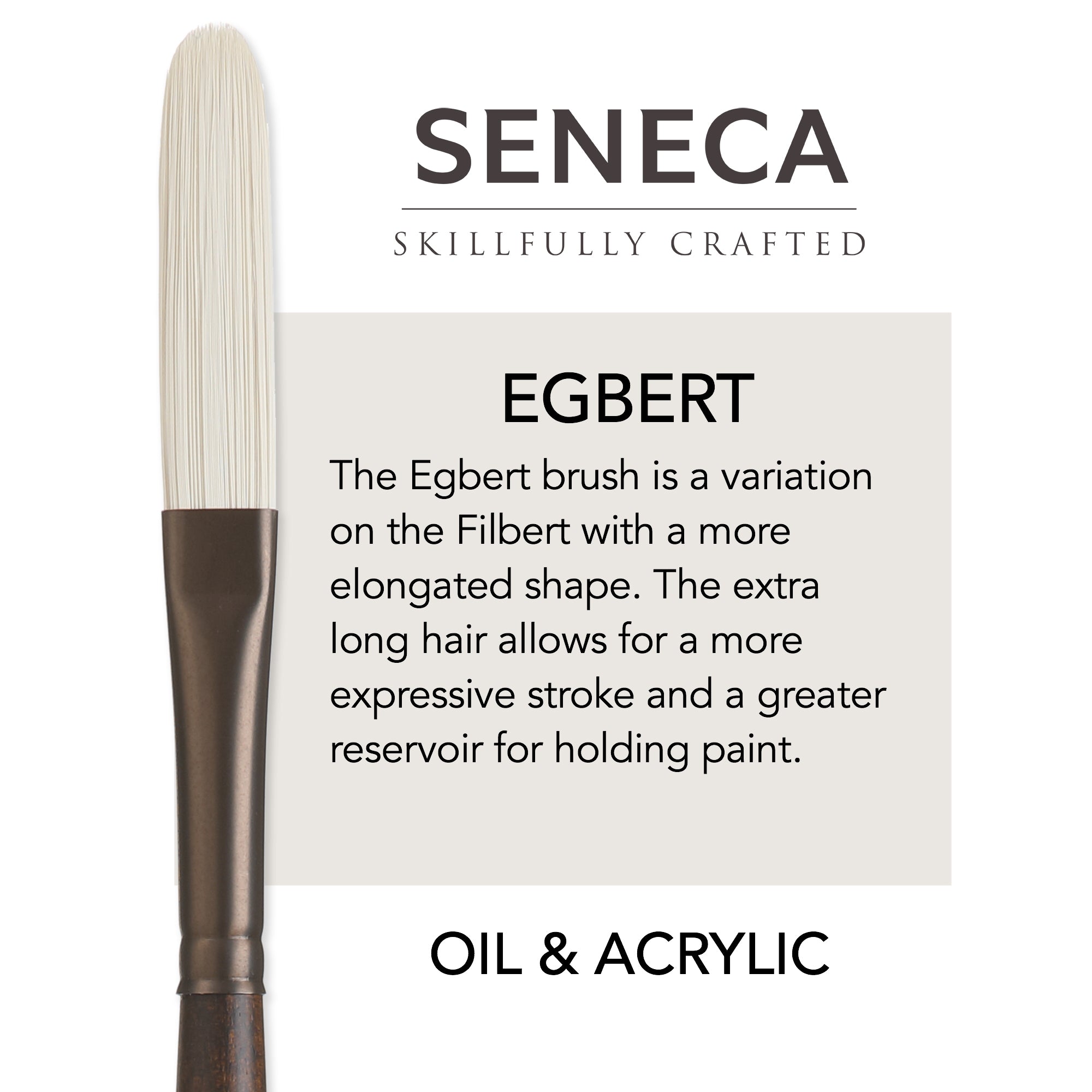 Seneca® Egbert Premium Synthetic Bristle Paint Brush by Willow Wolfe