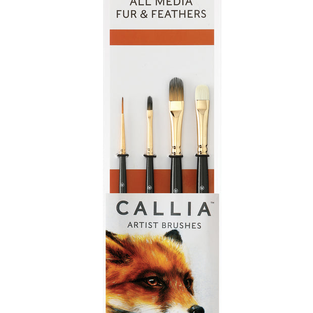 Callia® Fur & Feathers Set,  Synthetic Sable: Set 1200