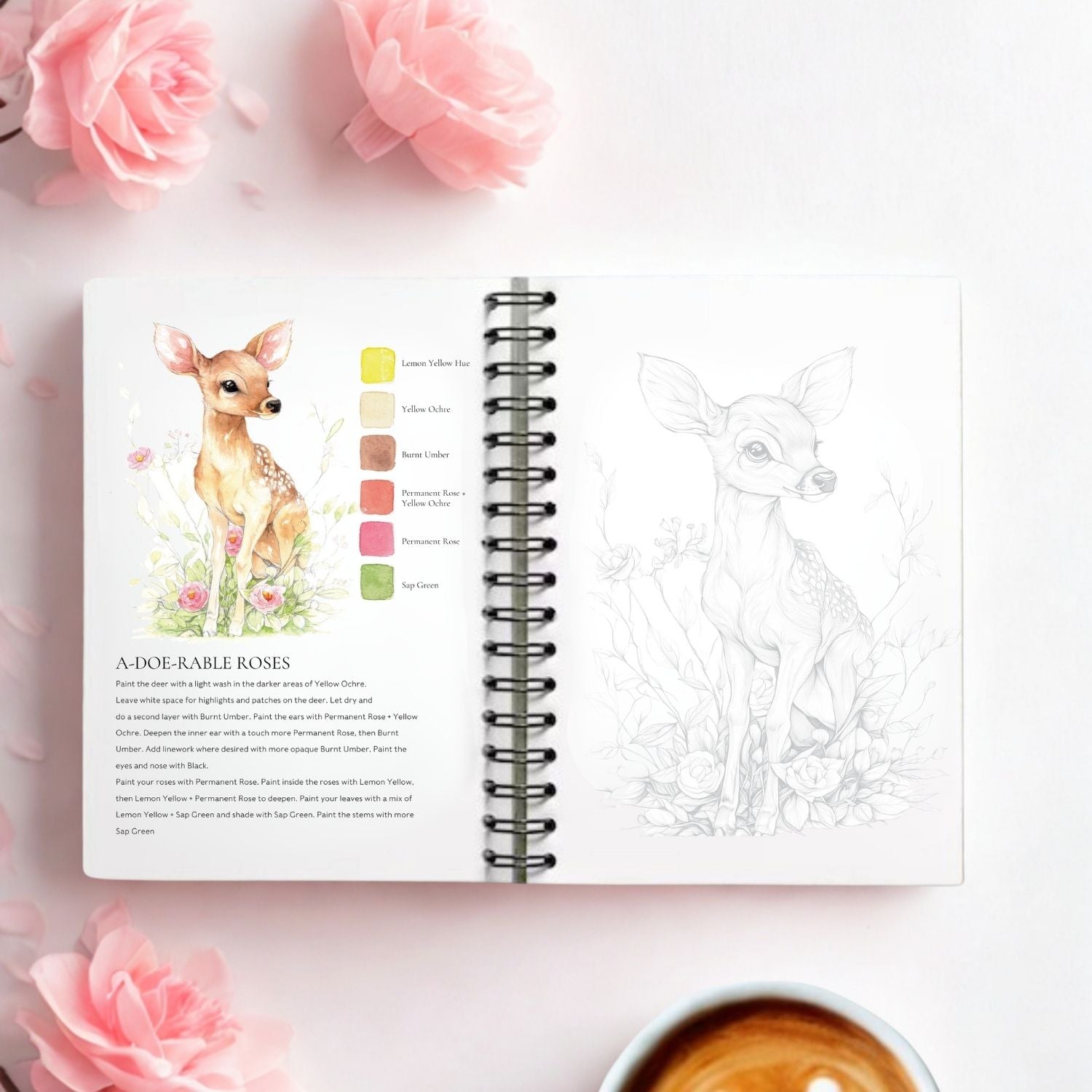 Cute Critters Watercolor Workbook by Willow Wolfe