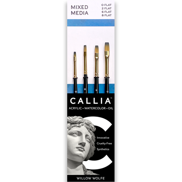 Callia® Flat Shapes Brush Set, Synthetic Sable: Set 700