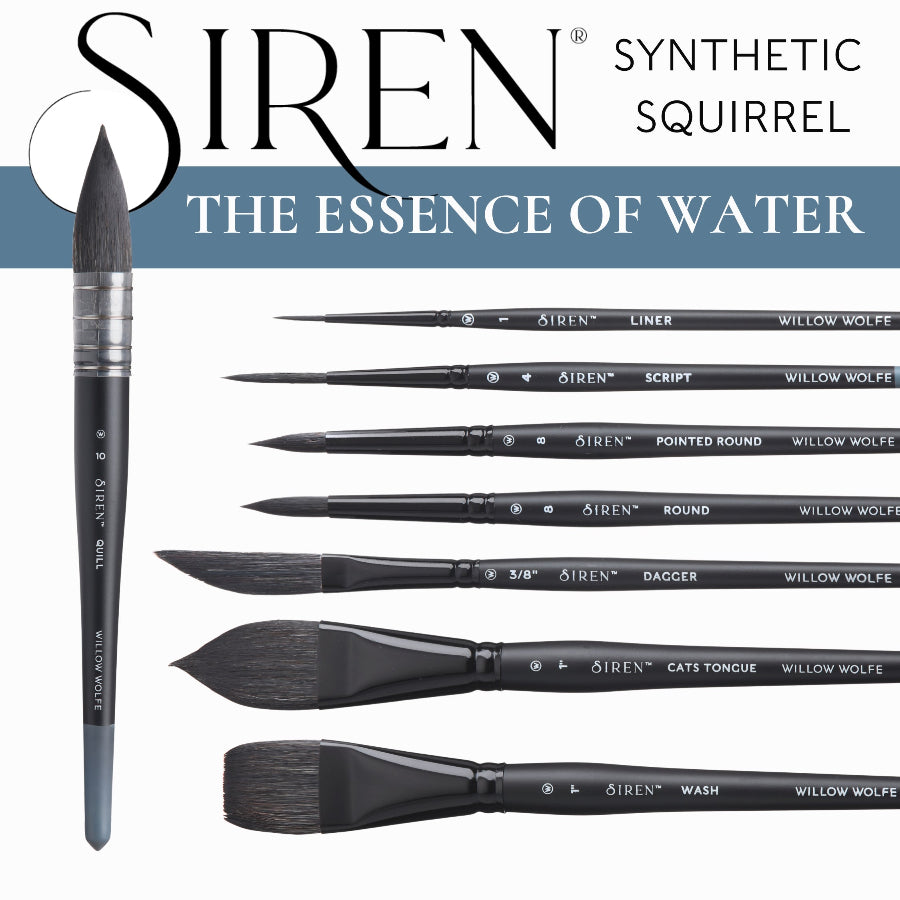 Siren® Synthetic Squirrel  Watercolor Brush Set No. 3