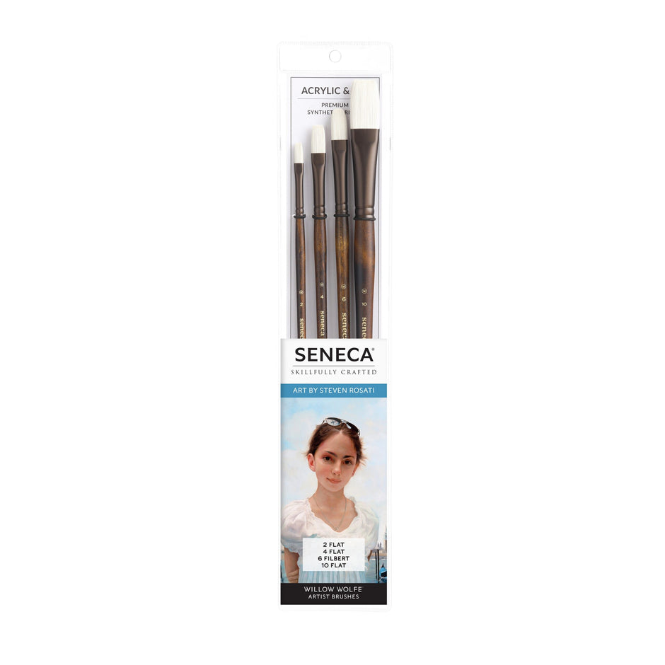 Seneca Master Artist Series® Synthetic Bristle Paint Brush Set Featuring Steven Rosati: SET300