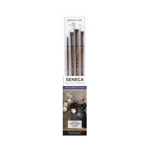 Seneca Artist Series® Synthetic Bristle Paint Brush Set Featuring Abbot Thayer: Set 400