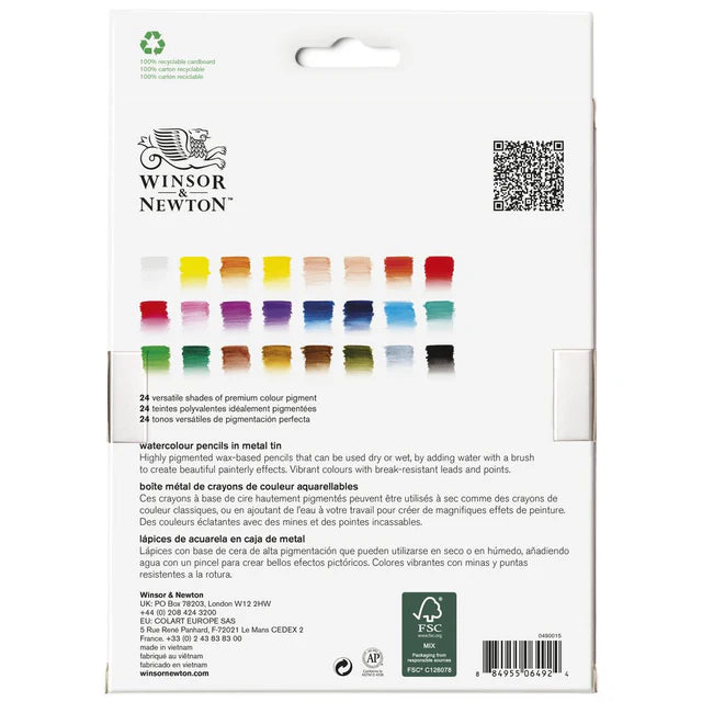 WN Studio Collection Watercolour Pencil Tin - 24pc