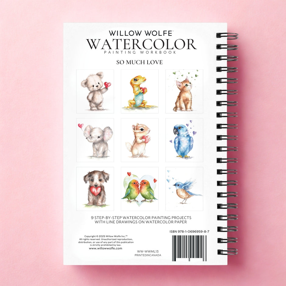 So Much Love Watercolor Workbook By Willow Wolfe