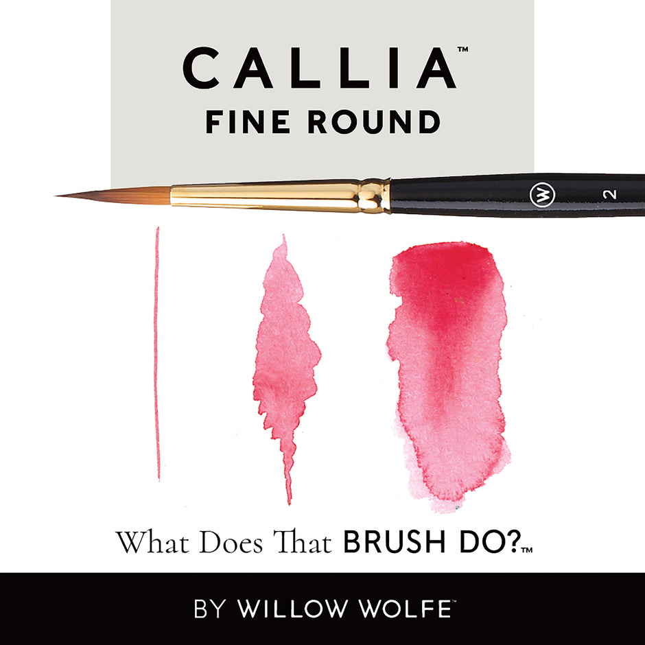Callia® Fine Round, Synthetic Sable Artist Brushes: Willow Wolfe