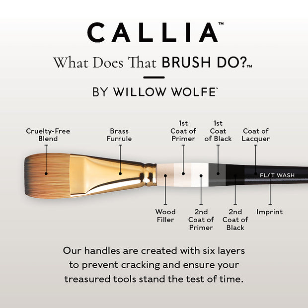 Callia® Filbert Synthetic Sable by Willow Wolfe