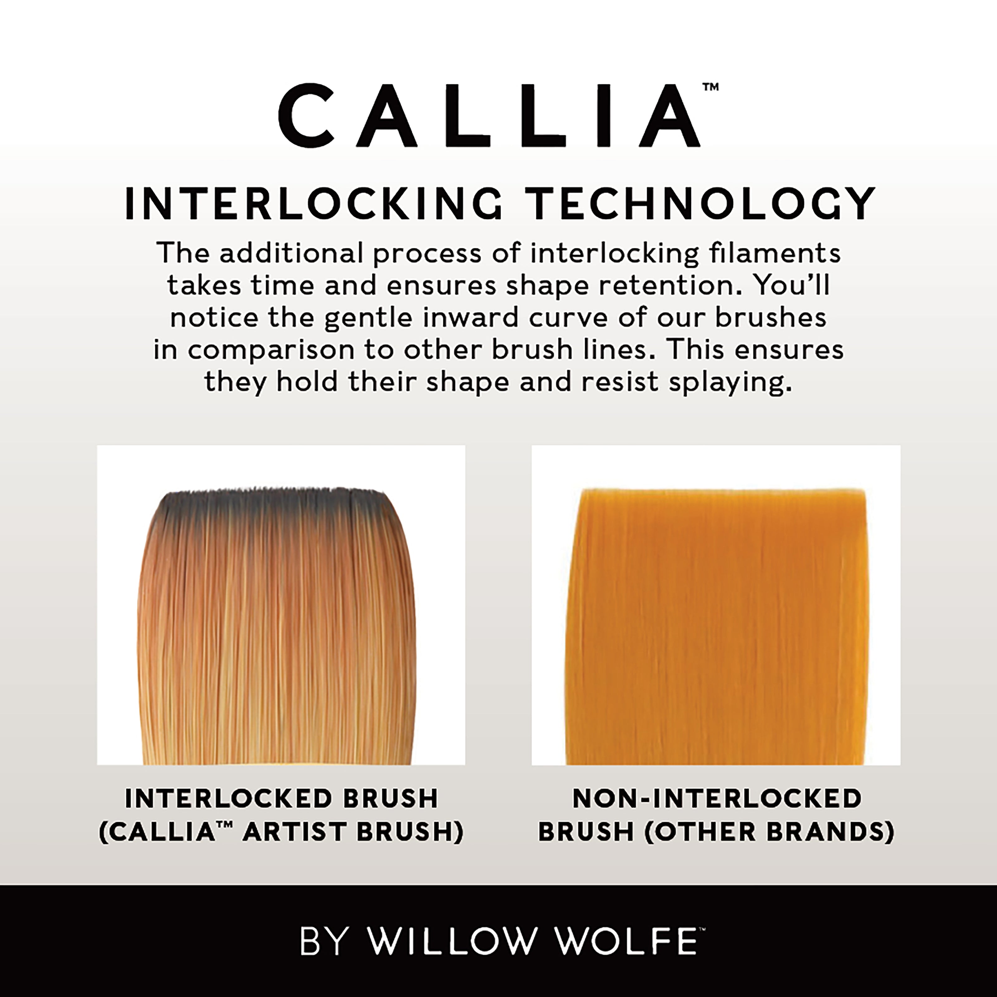 Callia® Fine Round, Synthetic Sable Artist Brushes: Willow Wolfe