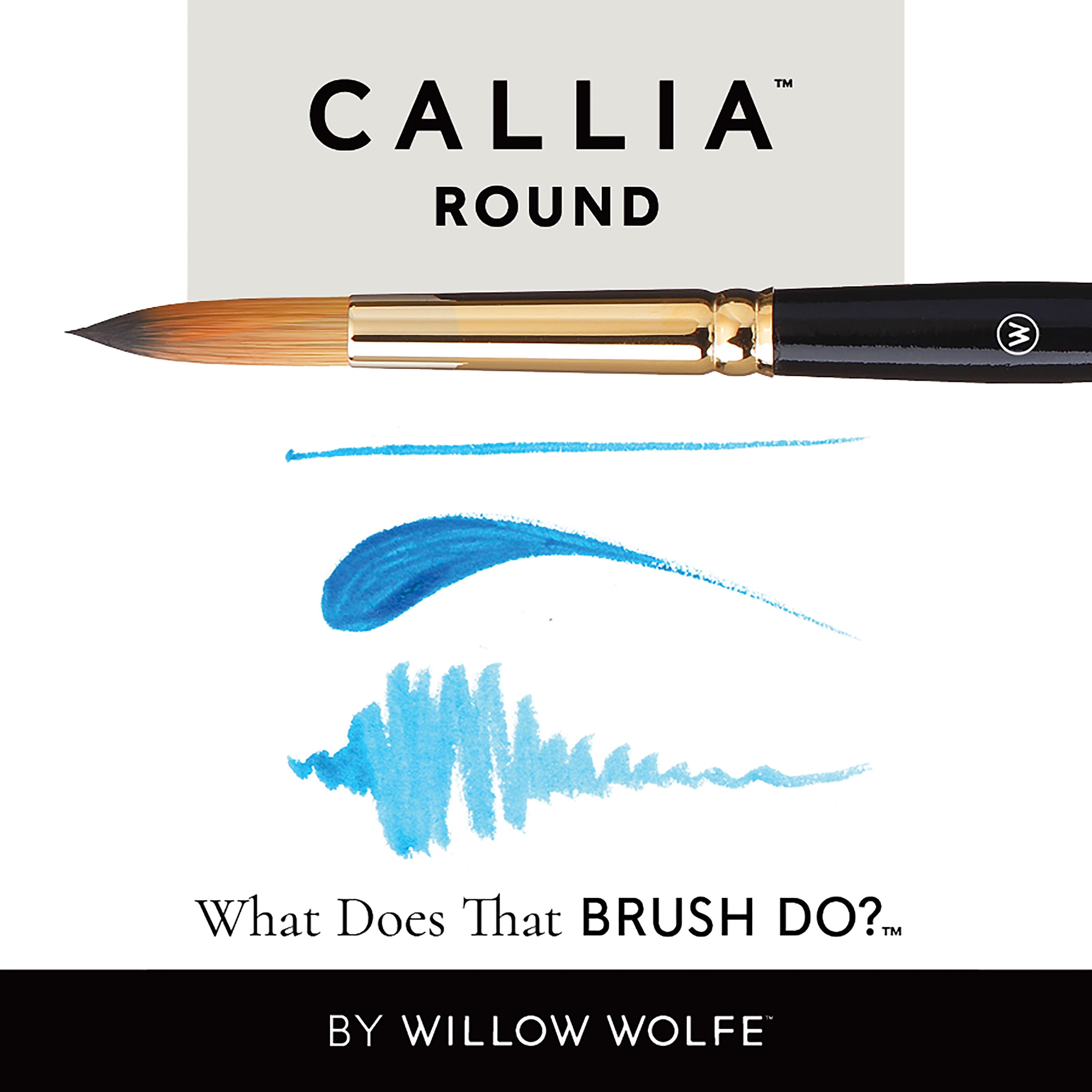 Callia® Round, Synthetic Sable Artist Brushes: Willow Wolfe
