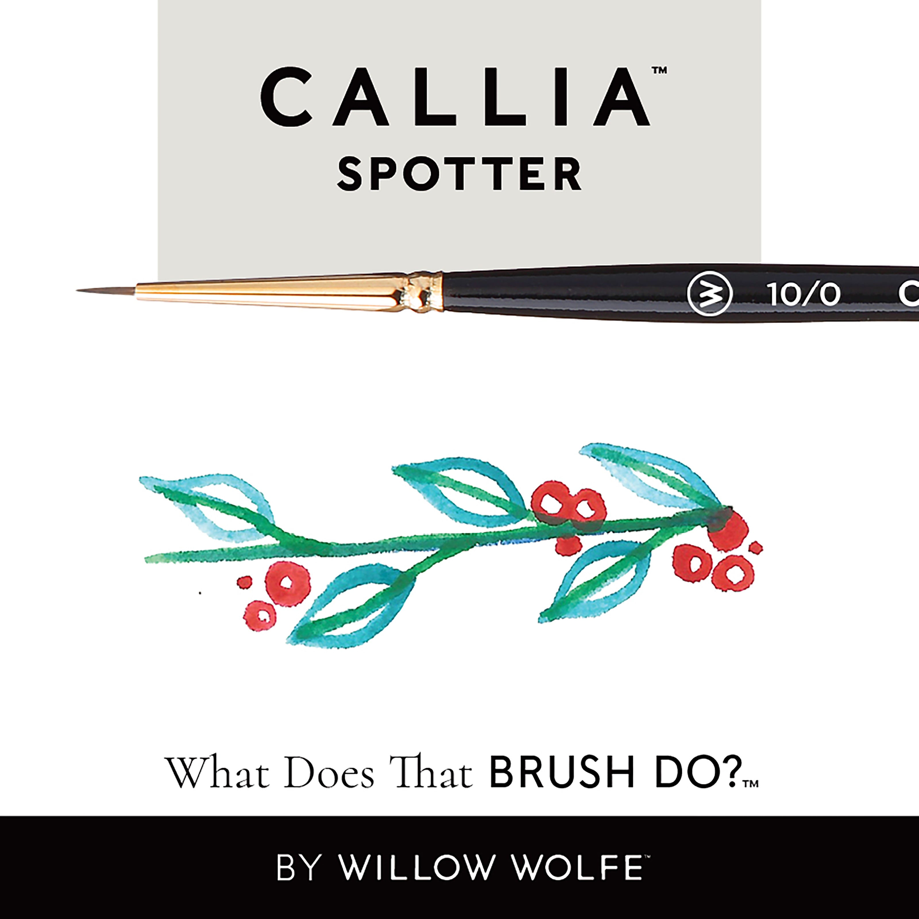 Callia® Spotter, Synthetic Sable Artist Brushes: Willow Wolfe