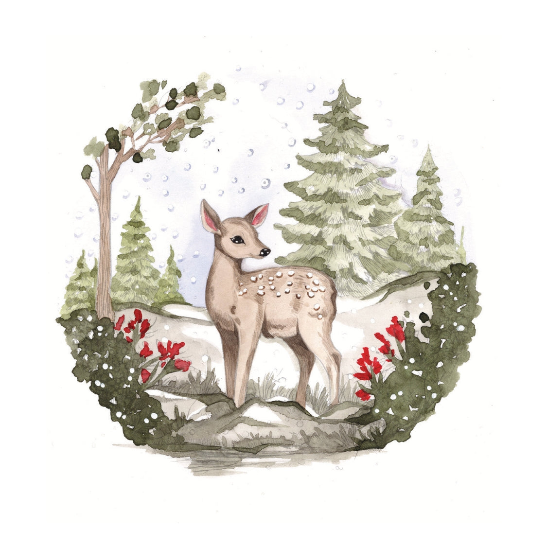 Winter Glow Watercolor Workbook By Nya Wolfe