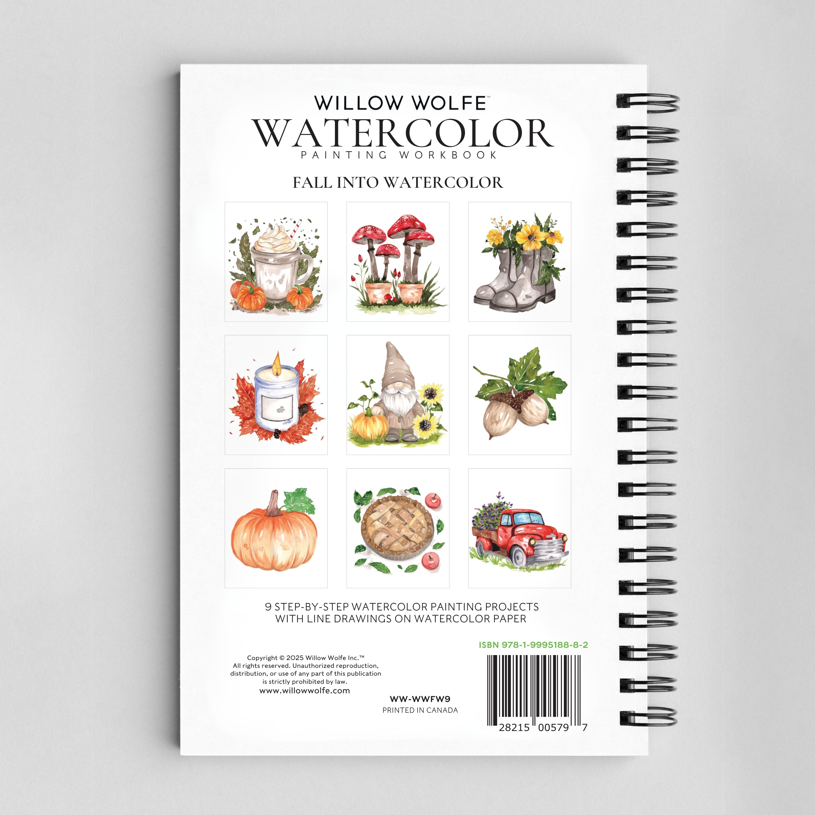 Fall Into Color Watercolor Workbook by Nya Wolfe