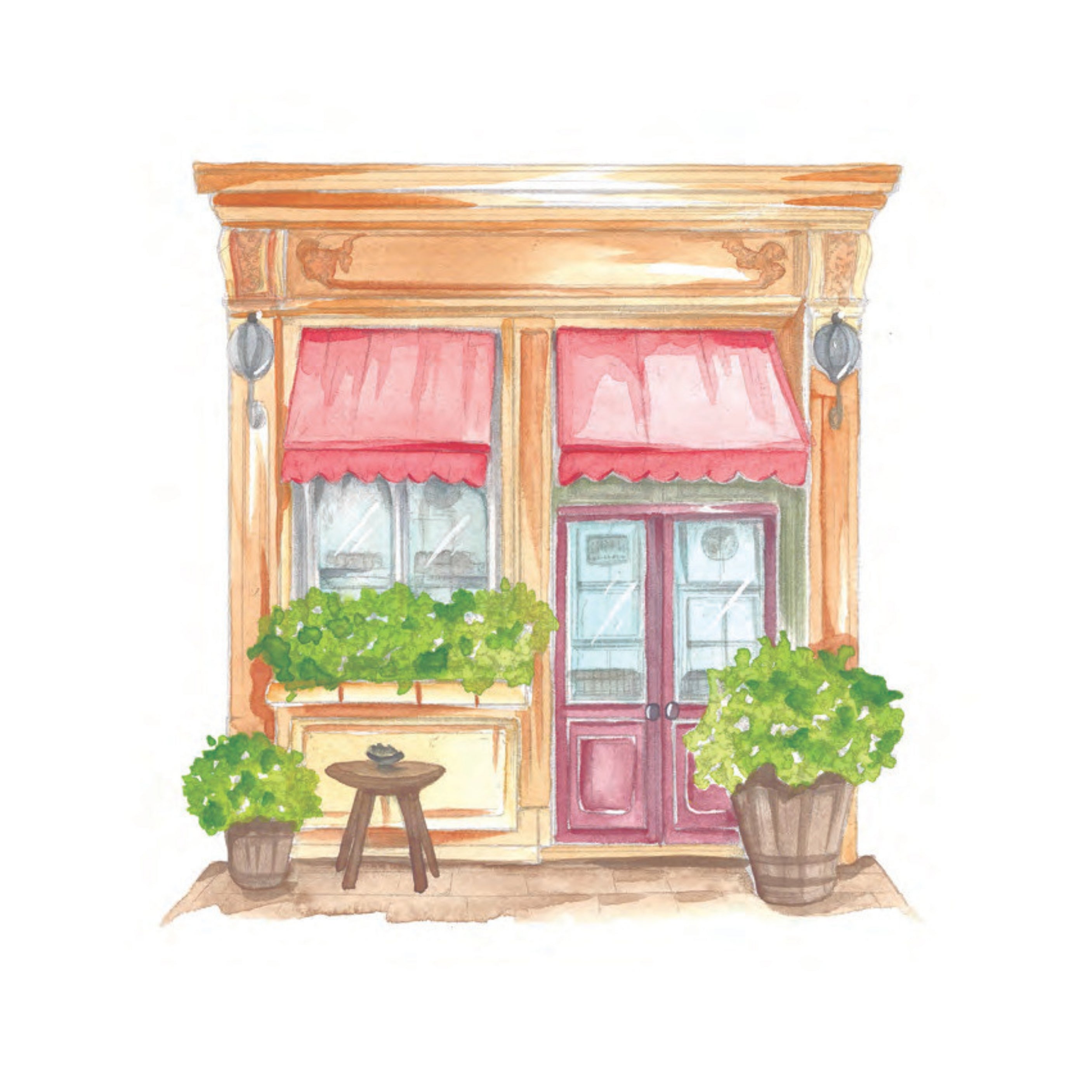 Cozy Cafés Watercolor Workbook by Nya Wolfe