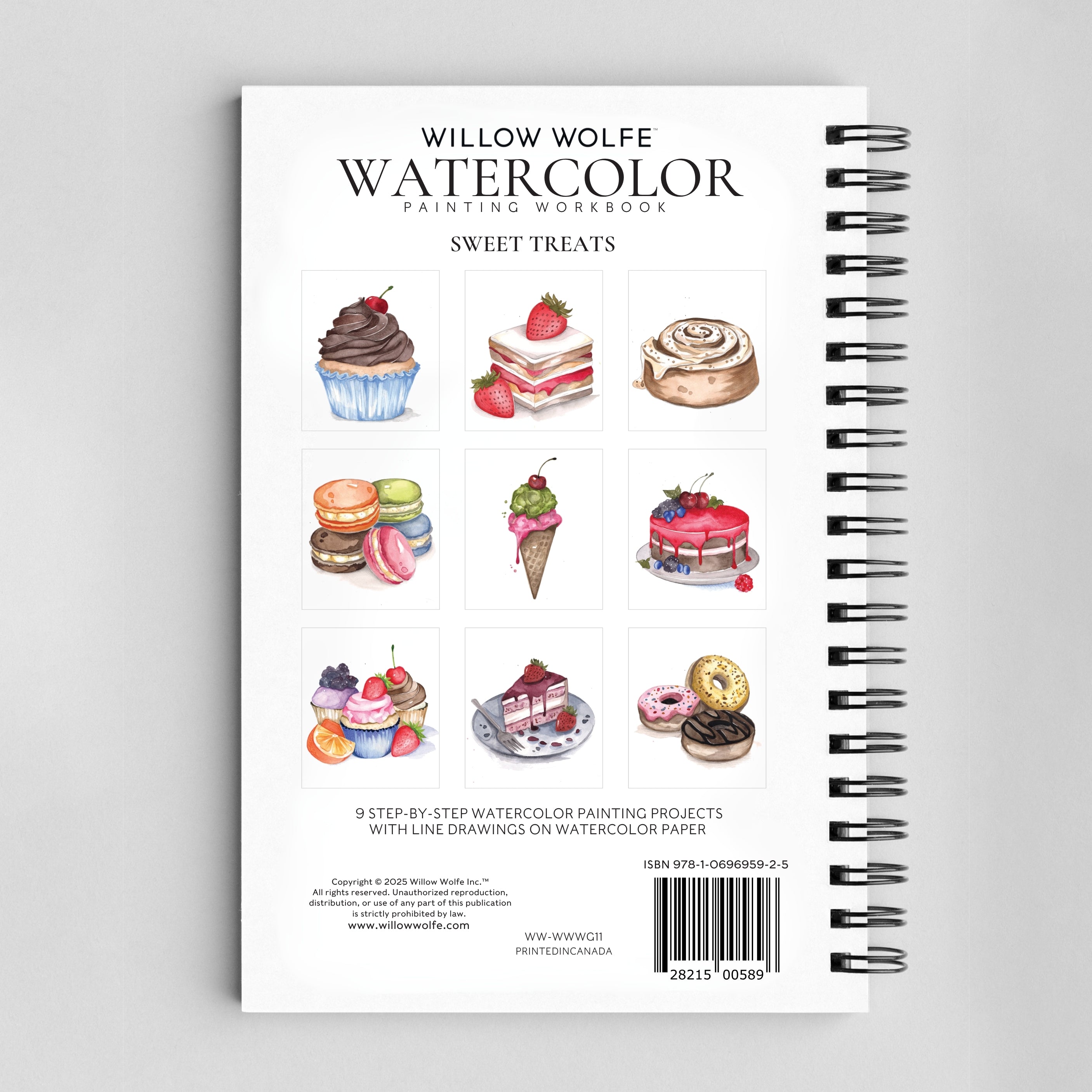 Sweet Treats Watercolor Workbook by Nya Wolfe