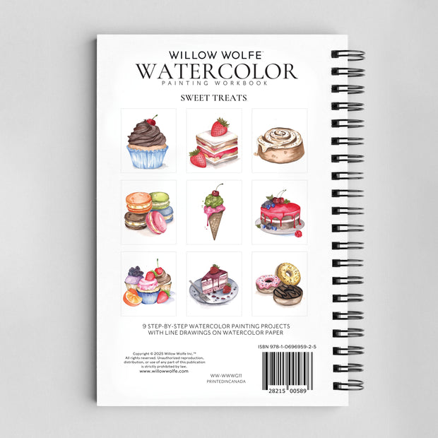 Sweet Treats Watercolor Workbook by Nya Wolfe