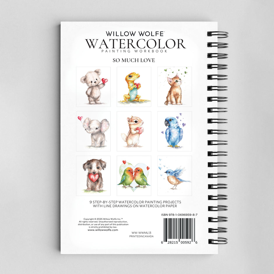 So Much Love Watercolor Workbook By Willow Wolfe