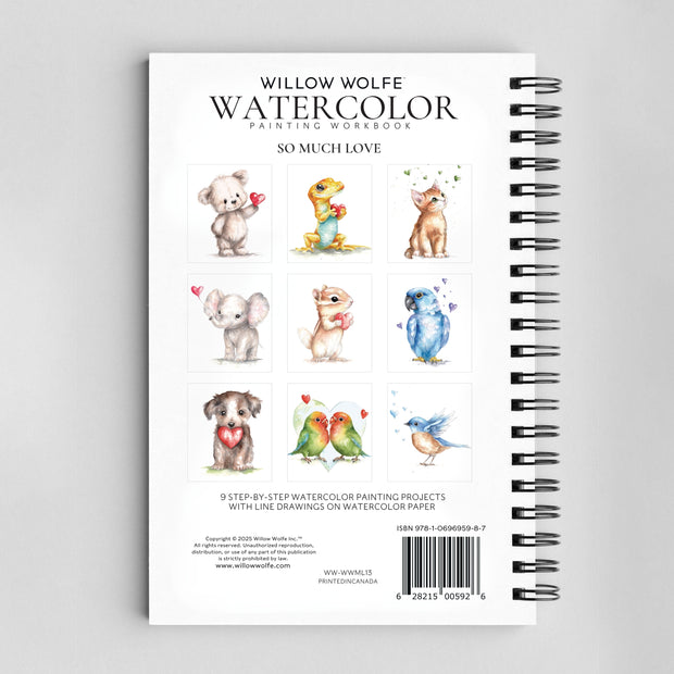 So Much Love Watercolor Workbook By Willow Wolfe