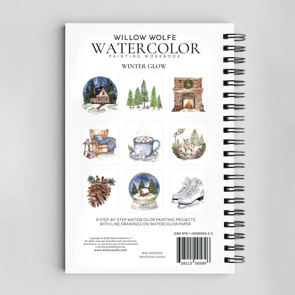 Winter Glow Watercolor Workbook By Nya Wolfe