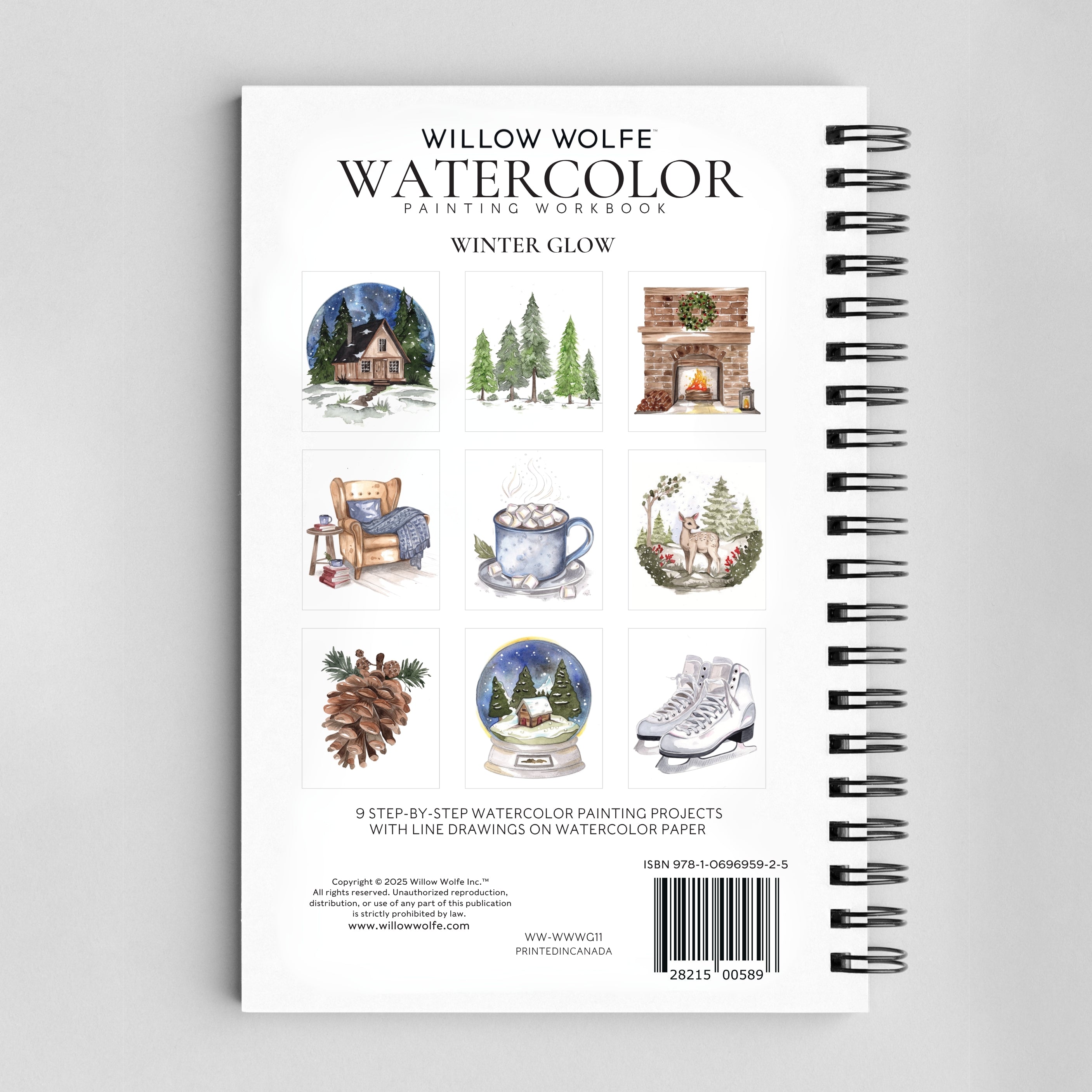 Winter Glow Watercolor Workbook By Nya Wolfe
