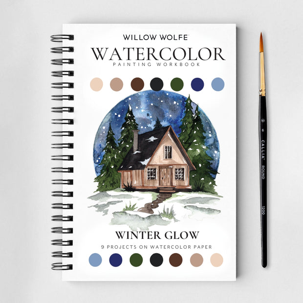 Winter Glow Watercolor Workbook By Nya Wolfe