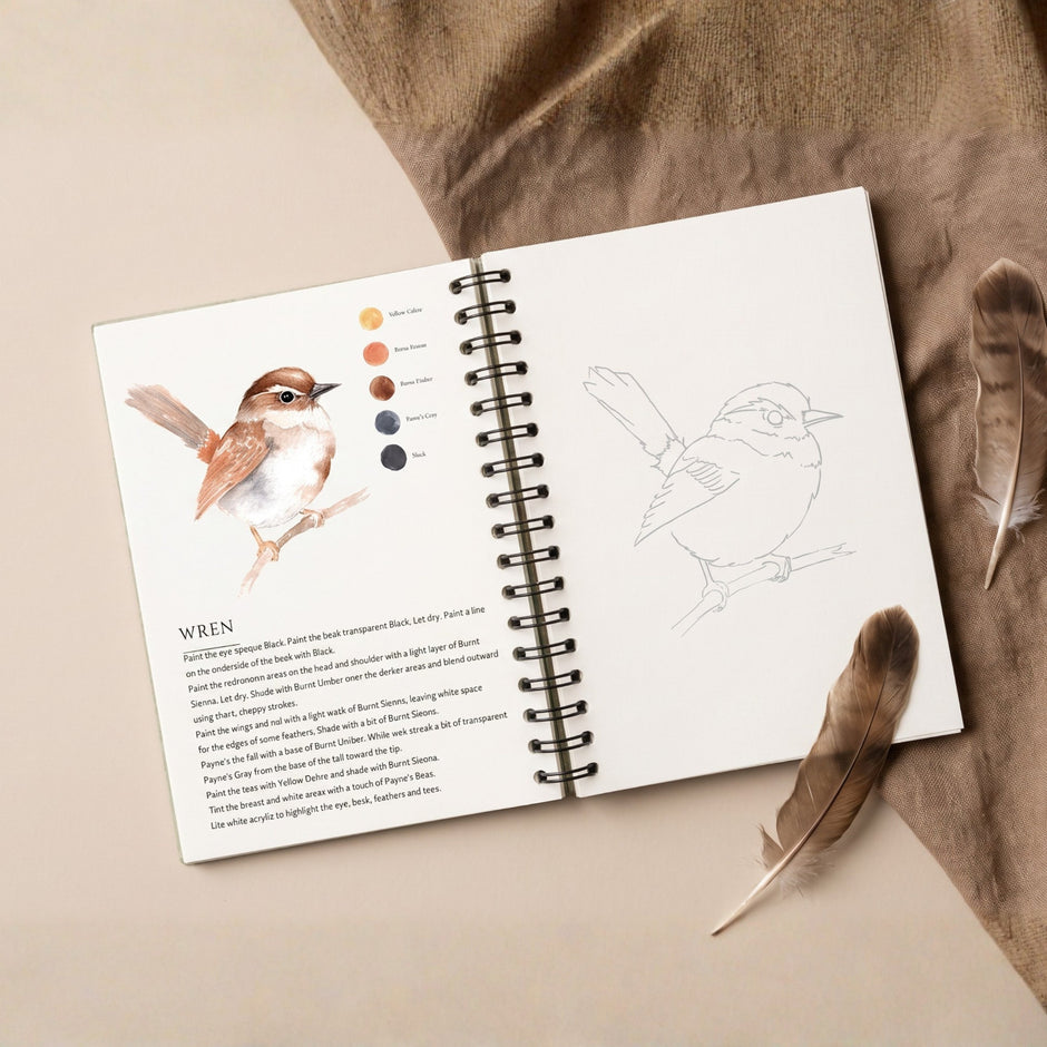 Paint a Watercolor Wren from Willow's Beautiful Birds Watercolor Workbook