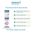 Amavi® Mixed Media Golden Taklon Brushes Set #6