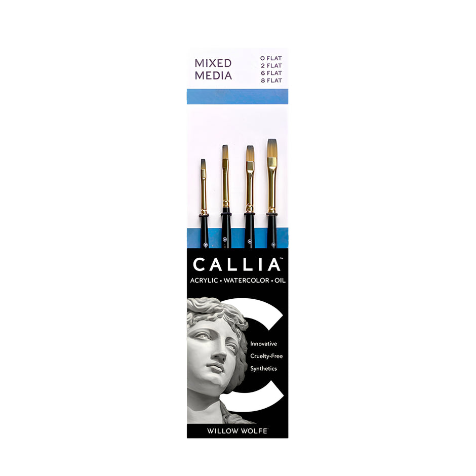 Callia® Flat Shapes Brush Set, Synthetic Sable: Set 700