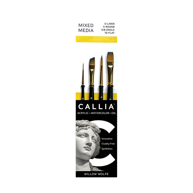 Callia® Mixed Media Starter Brush Set, Synthetic Sable: Set 100