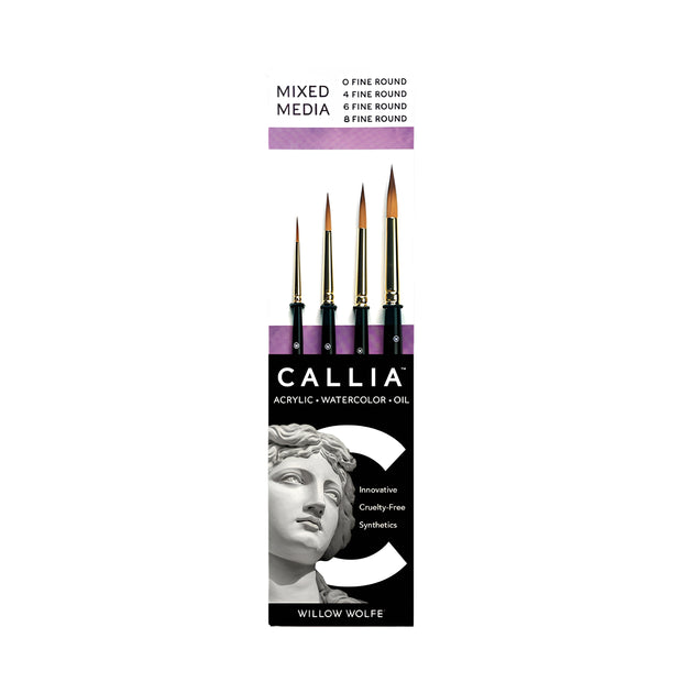 Callia® Super Fine Round Brush Set, Synthetic Sable: Set 300