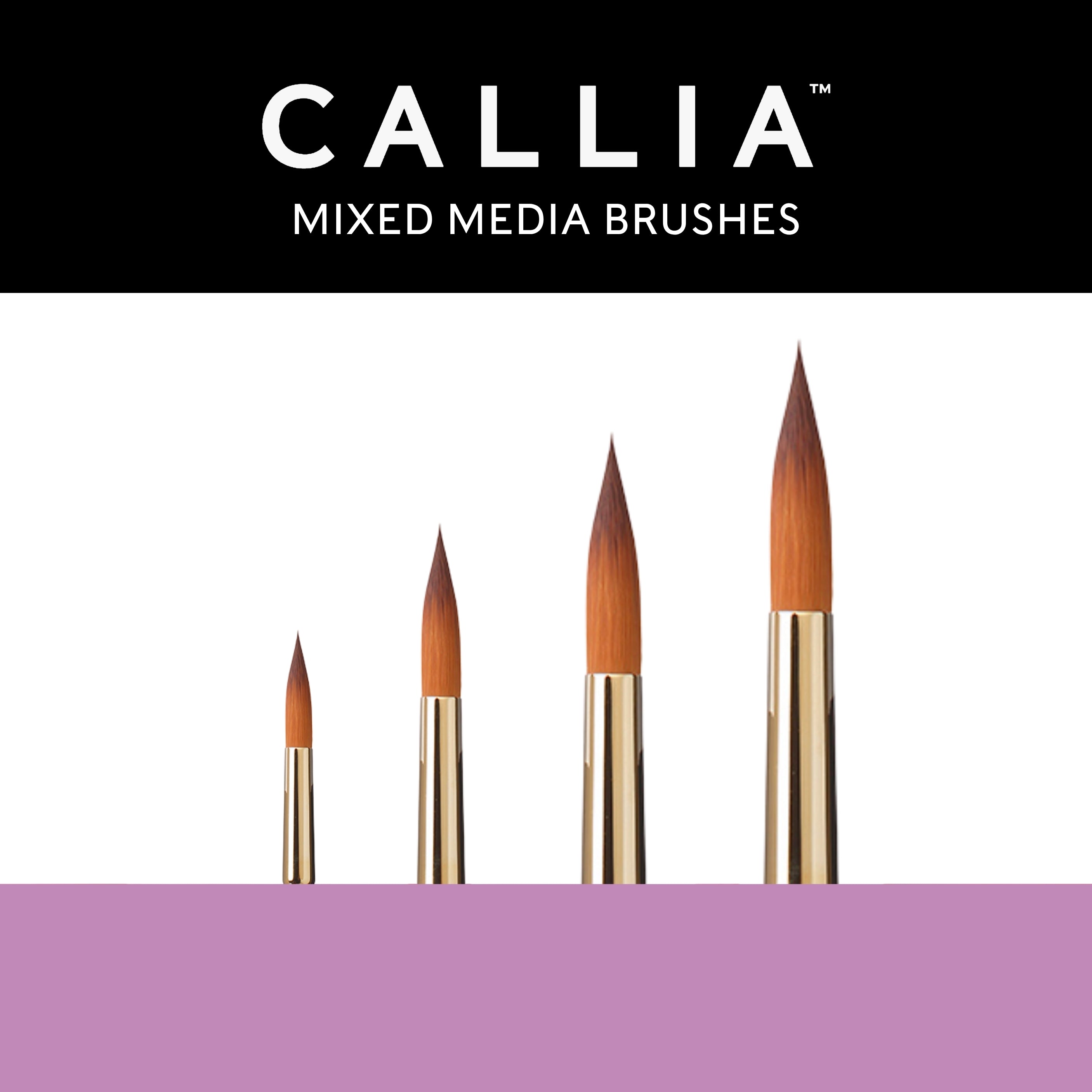 Callia® Super Fine Round Brush Set, Synthetic Sable: Set 300