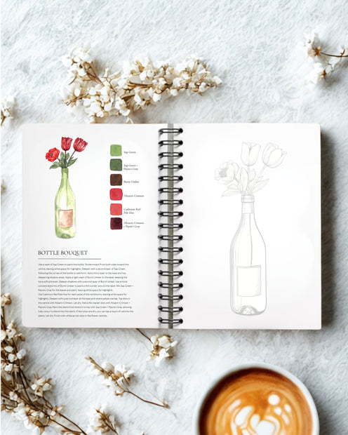 Pretty Pots Watercolor Workbook by Nya Wolfe