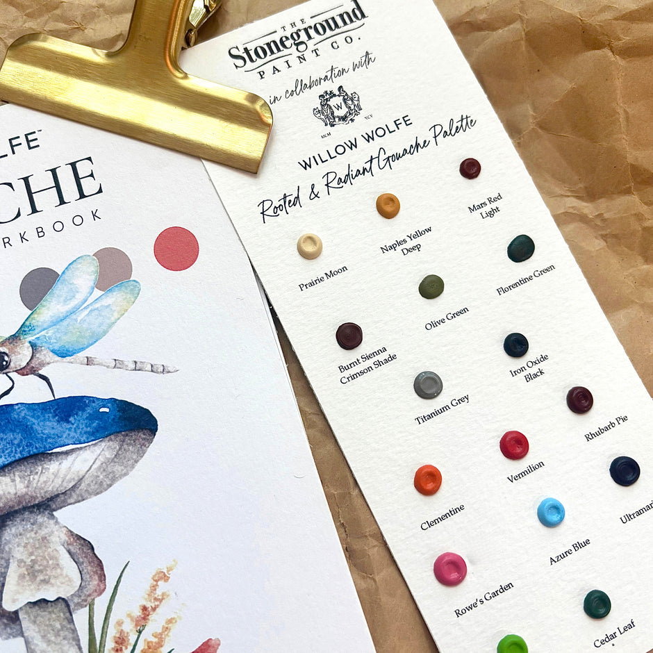 Mushroom Meadows Workbook + Gouache Paint Bundle