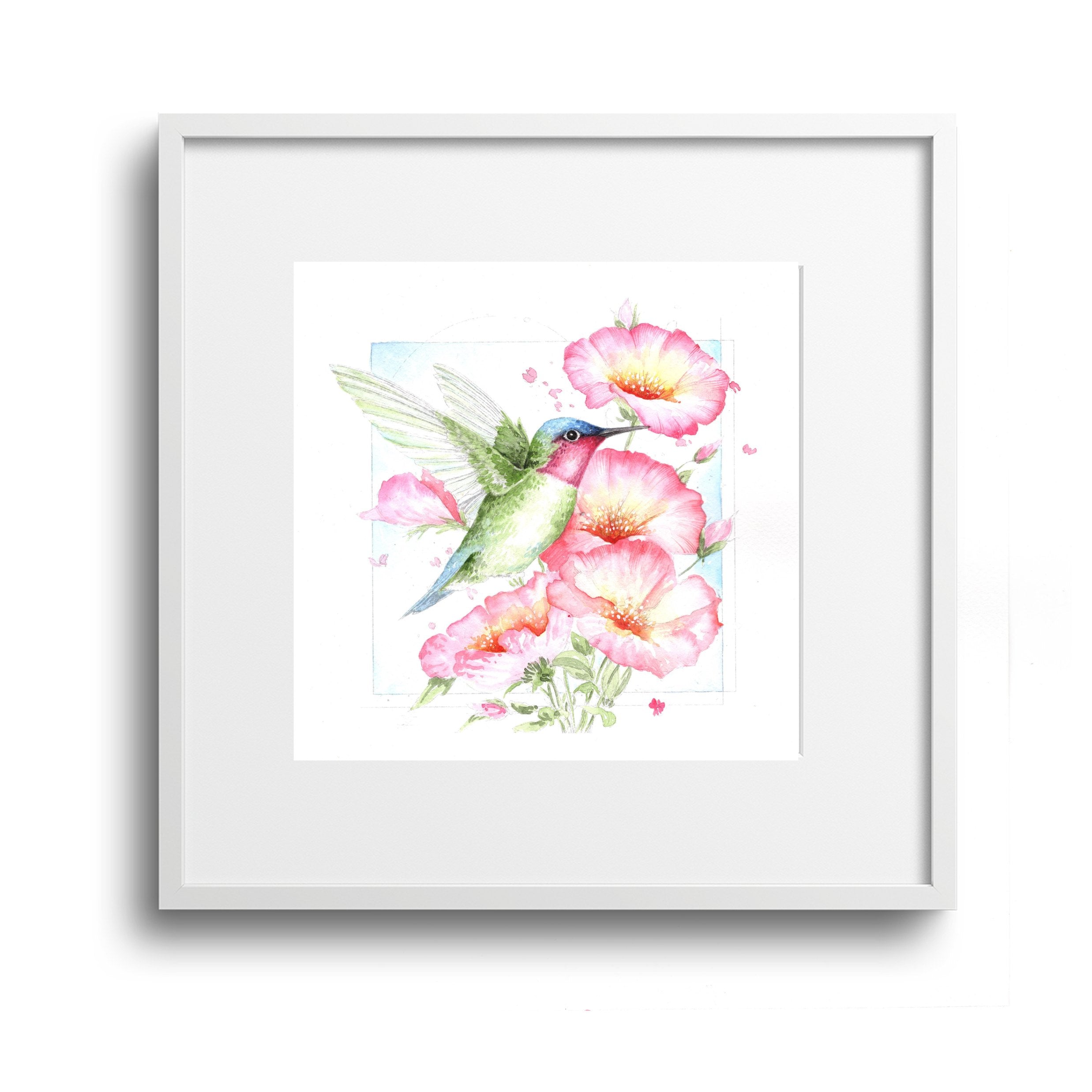 Painting Beautiful Hummingbirds with Watercolor - TWS6