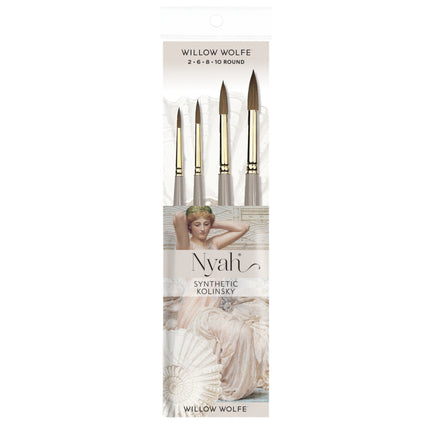 Nyah™ Premium Synthetic Kolinsky Rounds Set: Includes 2, 6, 8 and 10 Round