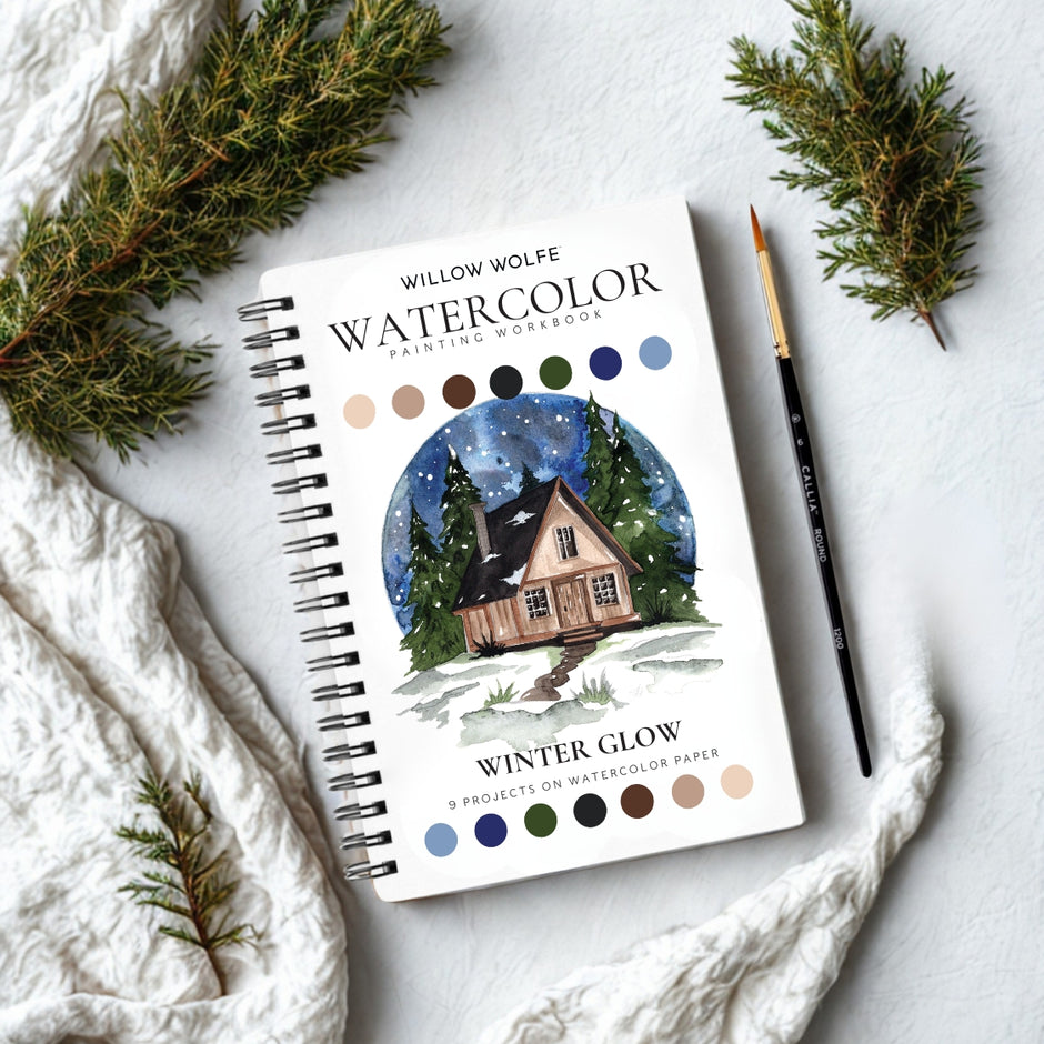 Winter Glow Watercolor Workbook By Nya Wolfe