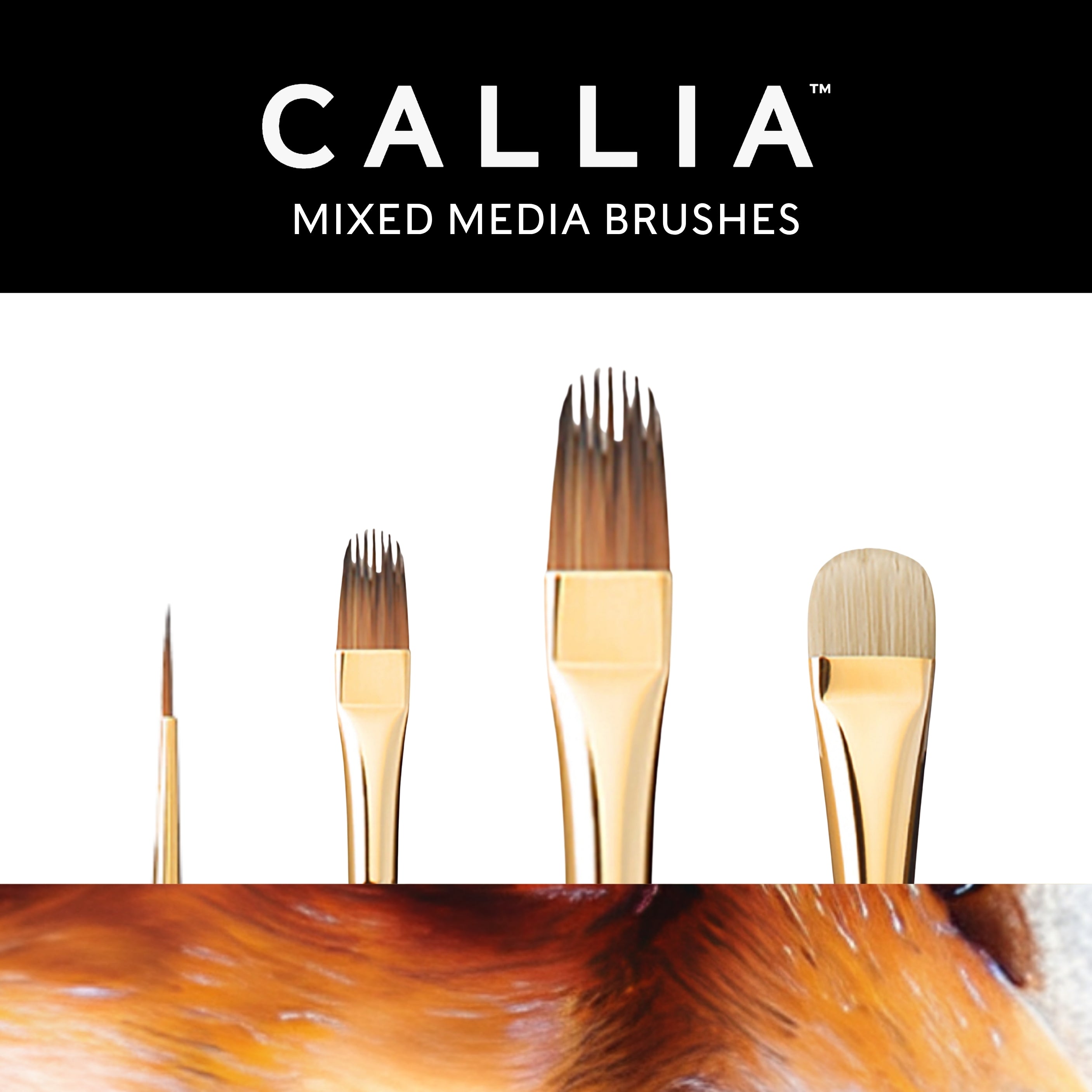 Callia® Fur & Feathers Set,  Synthetic Sable: Set 1200
