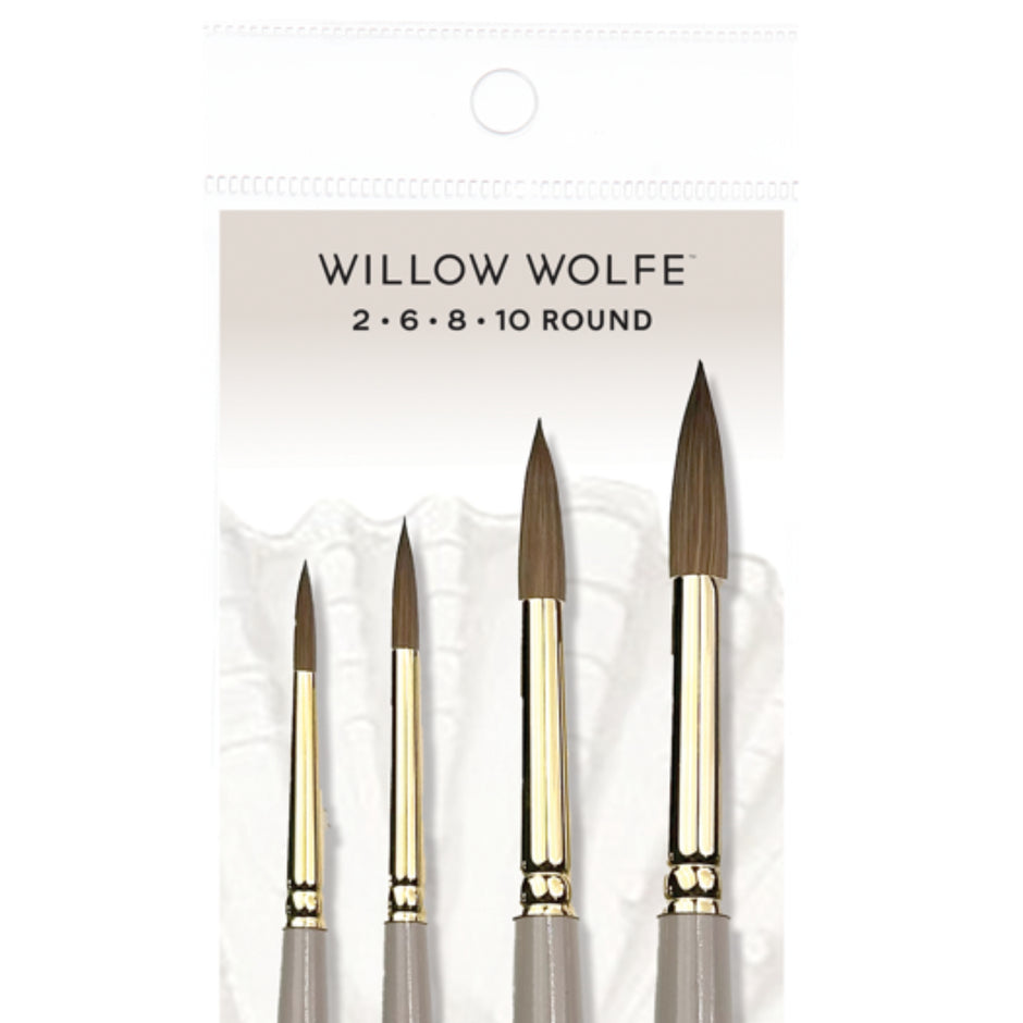 Nyah™ Premium Synthetic Kolinsky Rounds Set: Includes 2, 6, 8 and 10 Round