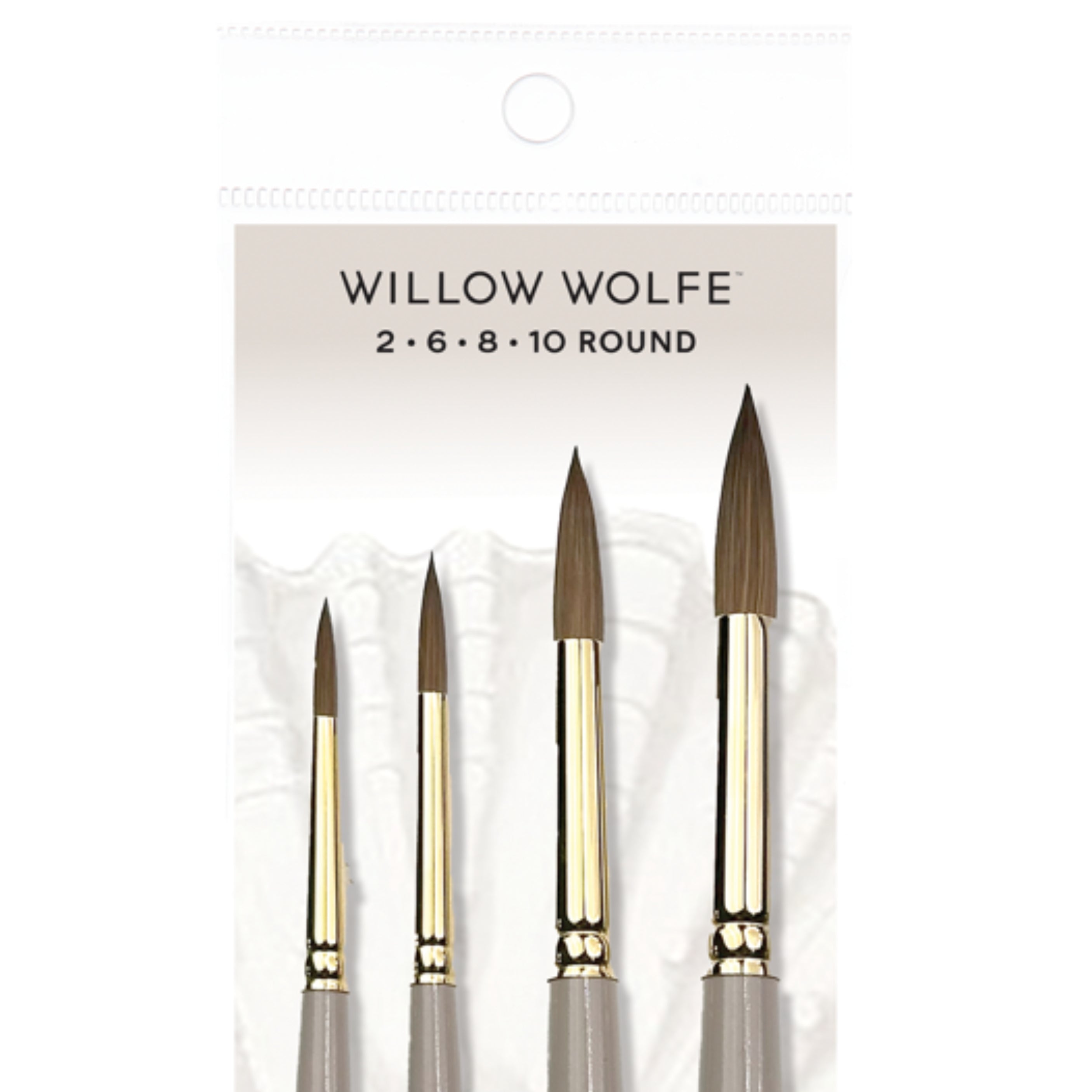 Nyah™ Premium Synthetic Kolinsky Rounds Set: Includes 2, 6, 8 and 10 Round