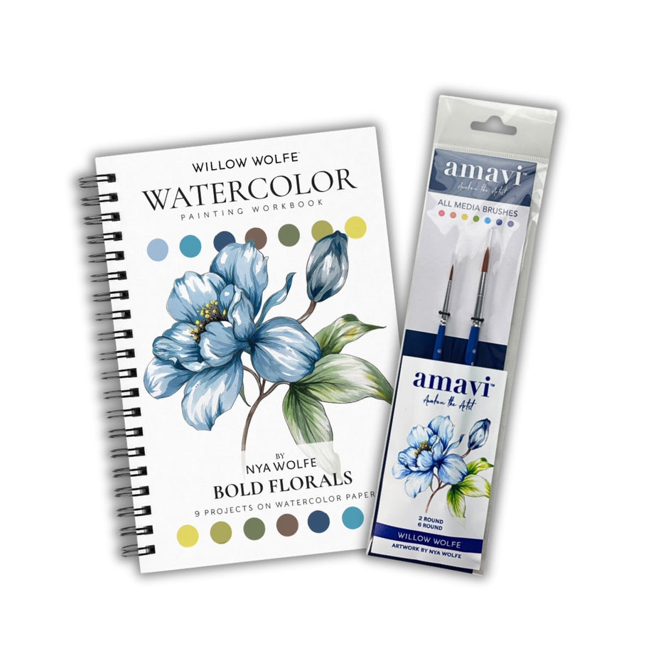 Bold Florals + Amavi Brushes Watercolor Starter Bundle