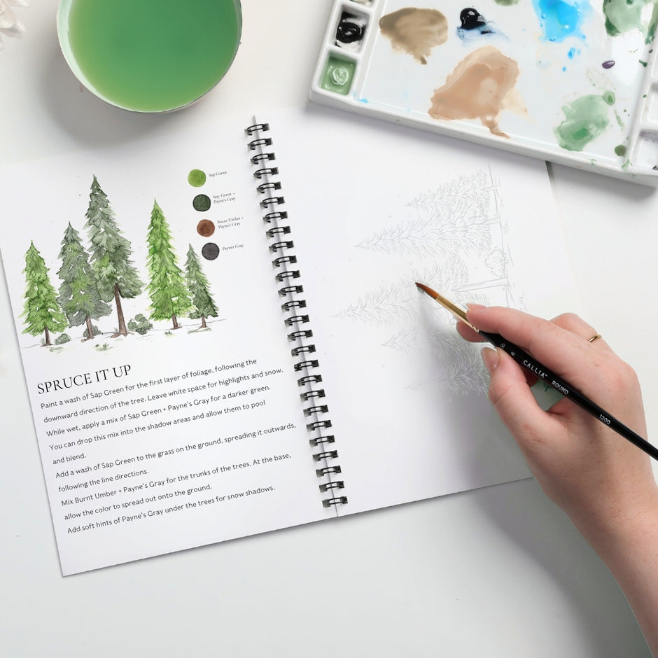 Winter Glow Watercolor Workbook By Nya Wolfe