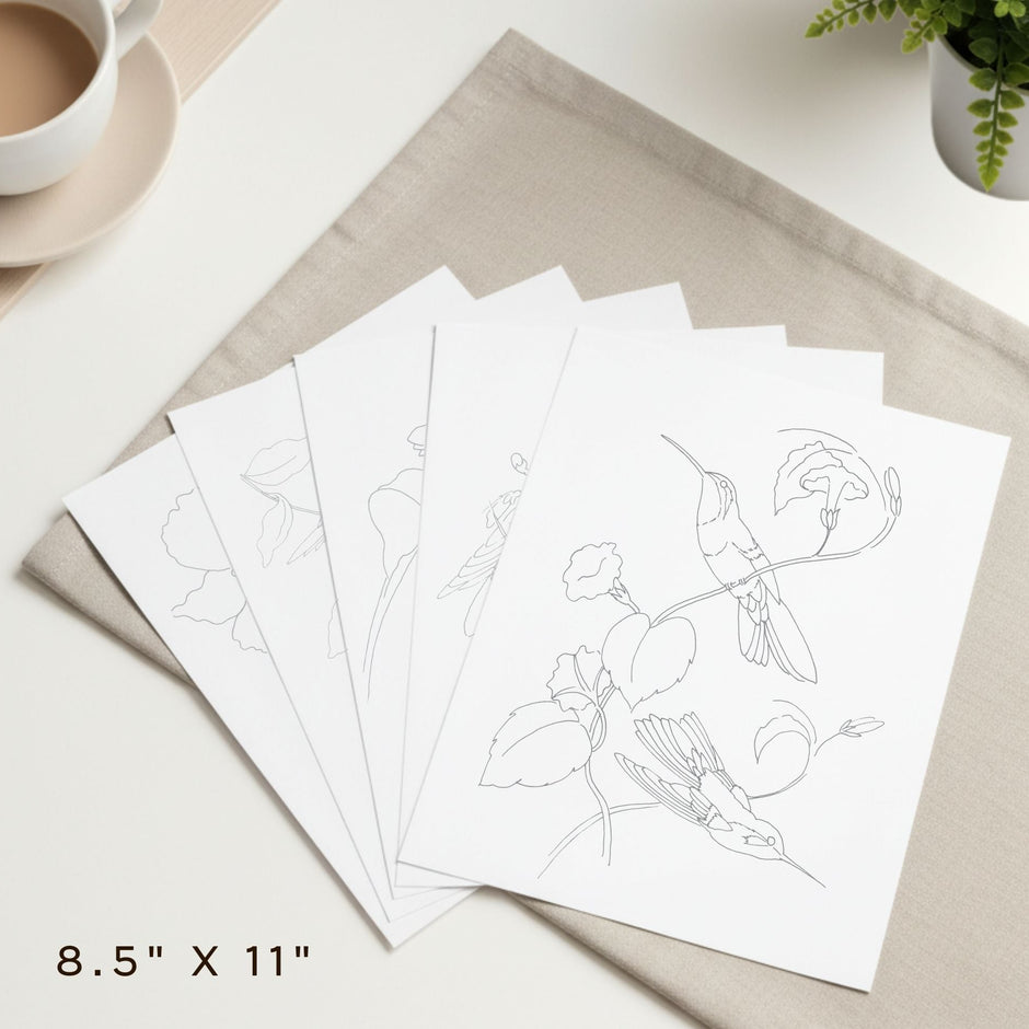 Vintage Hummingbirds Oil Workbook by Willow Wolfe - Limited Quantities