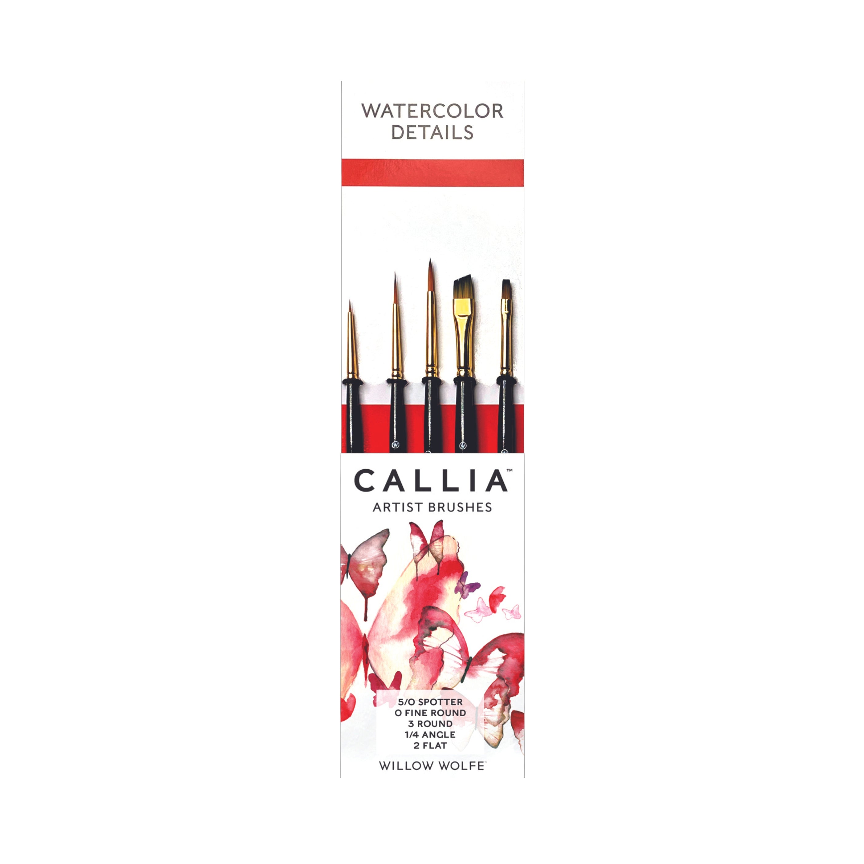 Callia® Watercolor Details Brush Set: Set No. 1000