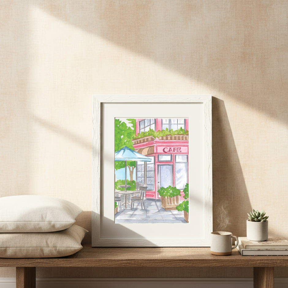 Cozy Cafés Watercolor Workbook by Nya Wolfe